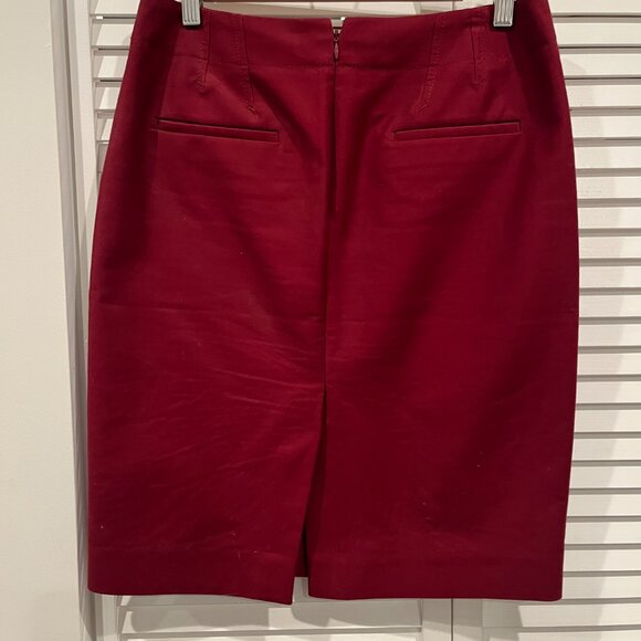 J. Crew red No. 2 Pencil cotton skirt SIZE 4 - Picture 2 of 4